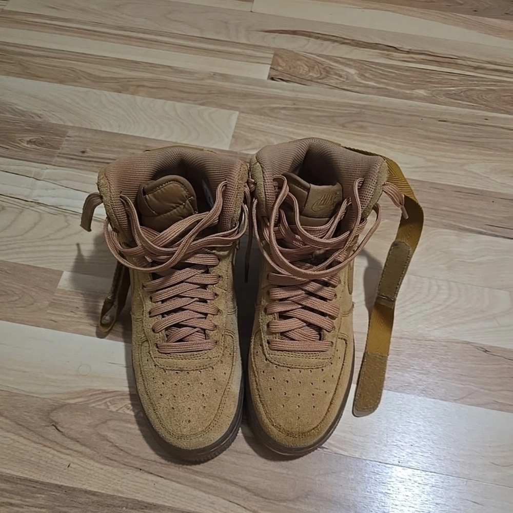 Nike Air Force 1 High Wheat Flax CK0262-700 Youth 5.5Y Authentic